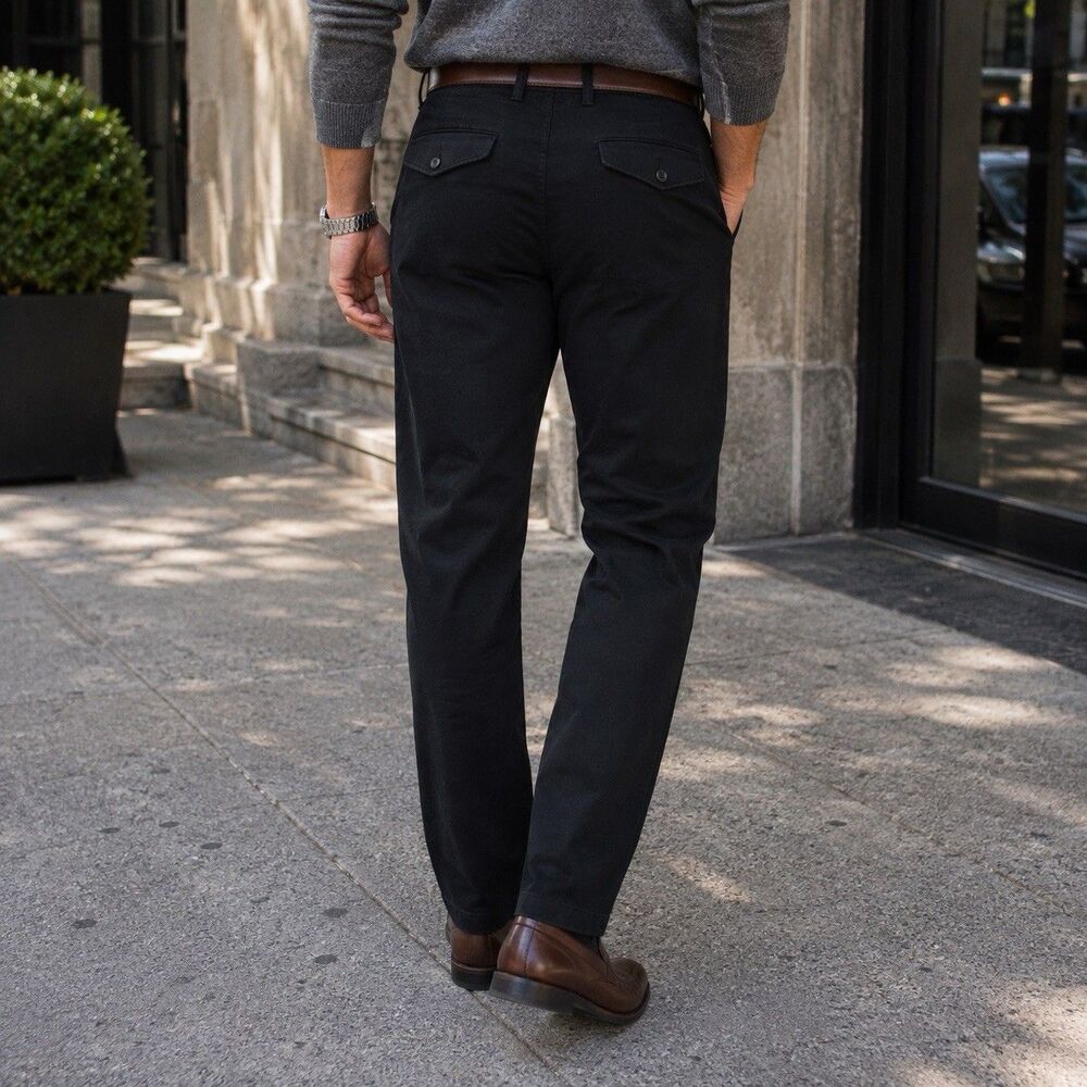 J Crew Pants Mens 31x30 Black Cotton Classic Chino Straight Casual Preppy BE611
